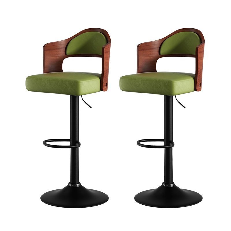 Faux Leather Swivel Bar Stools, Set of 2, PU Leather (view 107)
