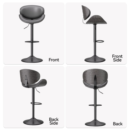PU Leather Swivel Bar Stools, Set of 1, 18" Wide (view 70)