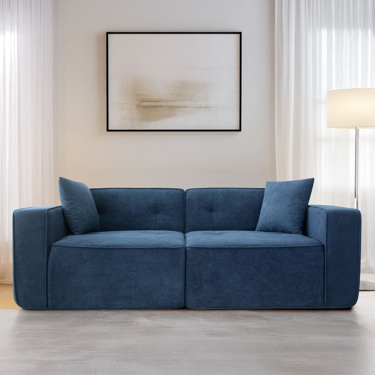 Upholstered 3-Seat Mid-Century Sofa, 84" Wide (view 5)