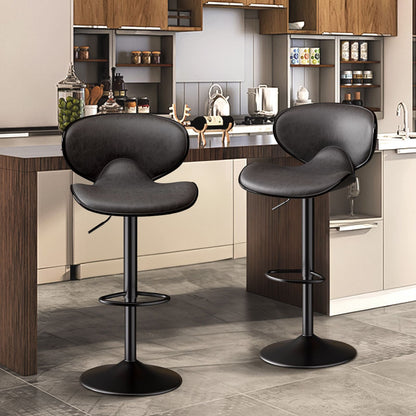 Faux Leather Swivel Bar Stools, Set of 2 (Style 2) (view 6)