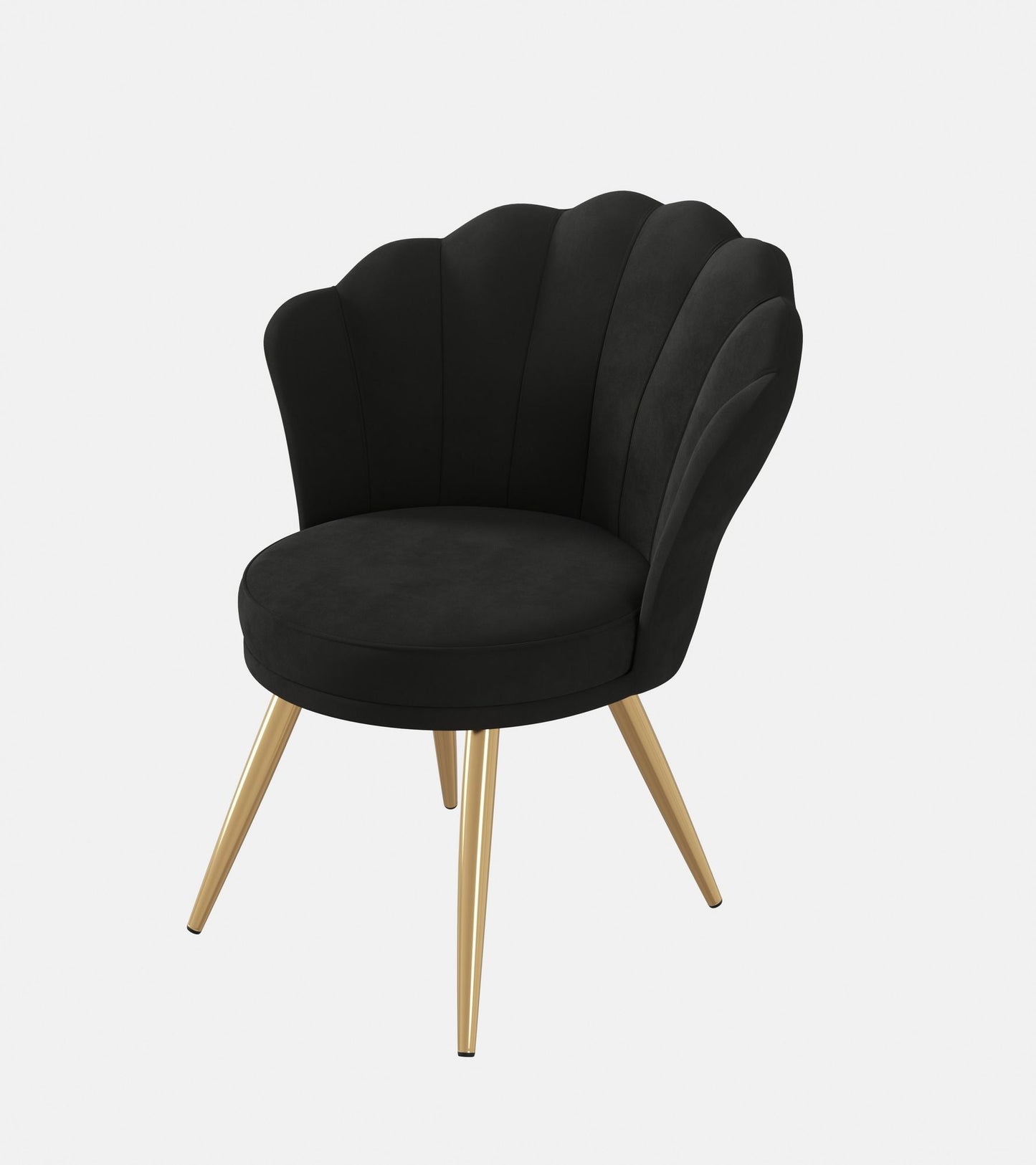 Velvet Mid-Century Accent Chair, Gold (view 5)