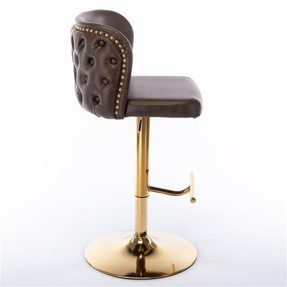 Wood & Metal Swivel Bar Stools, Brown, Set of 2, 18" Wide (view 4)