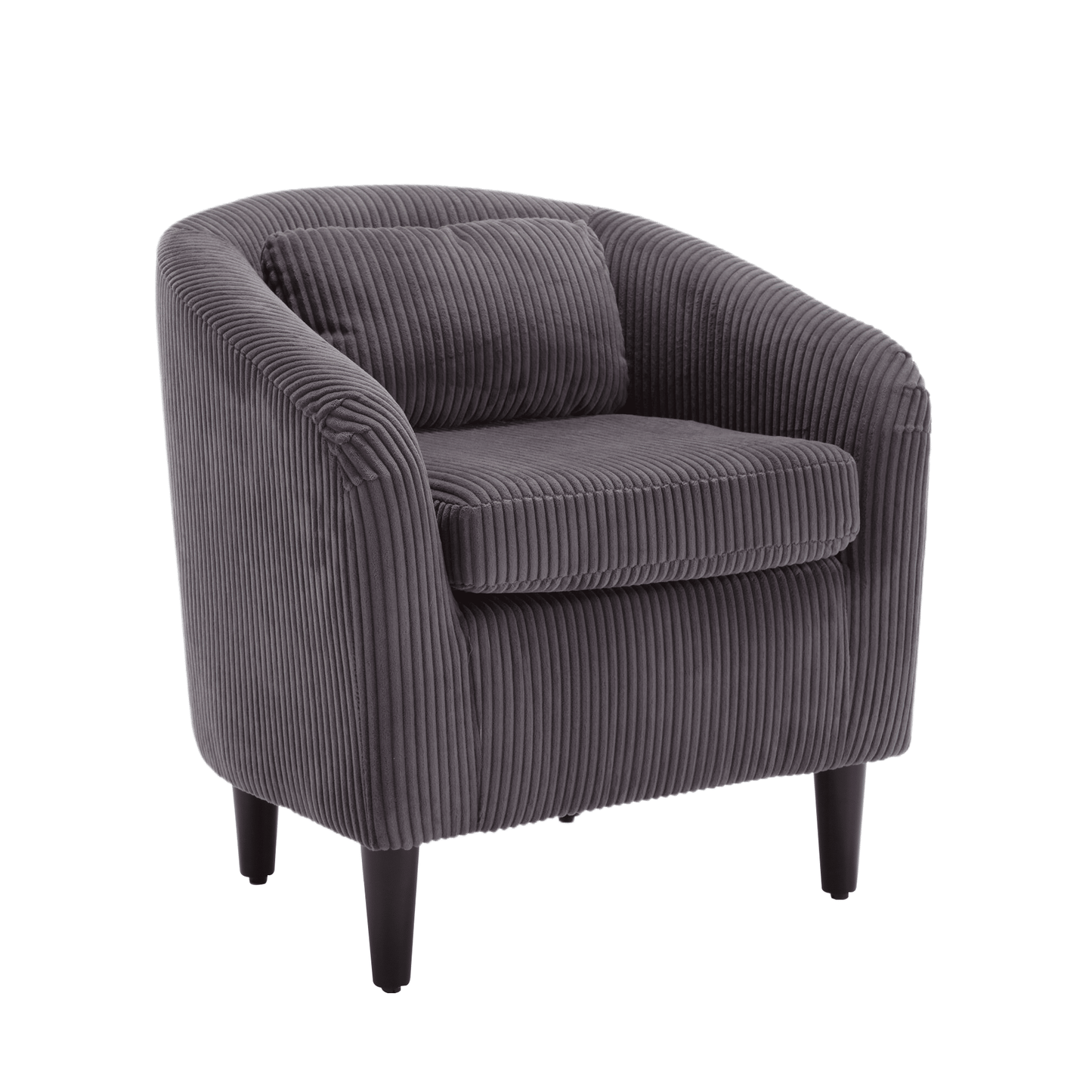 Upholstered 3-Seat Mid-Century Sofa, Black (view 58)