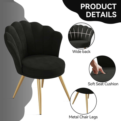 Velvet Mid-Century Accent Chair, Gold (view 2)