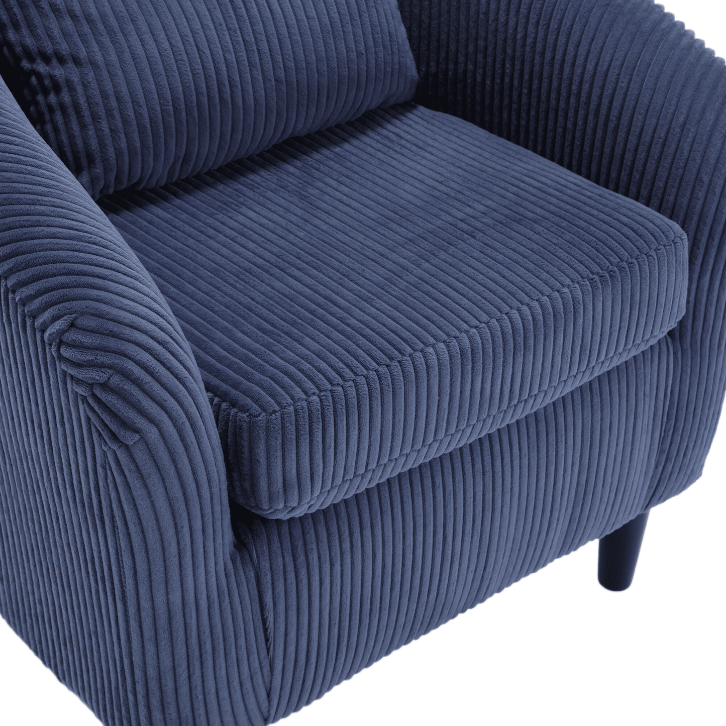 Upholstered 3-Seat Mid-Century Sofa, Beige (view 44)