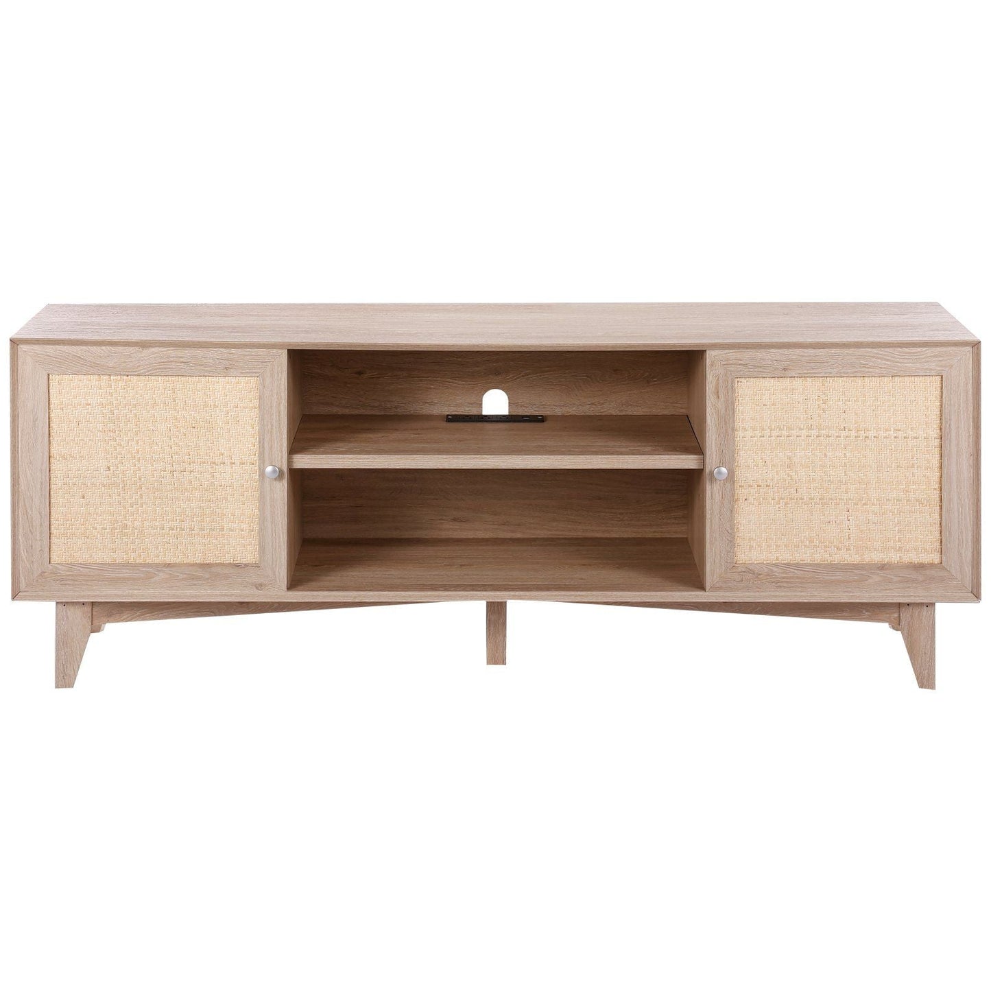 75" TV Mid-Century TV Stand, Oak, 60" Wide (view 10)