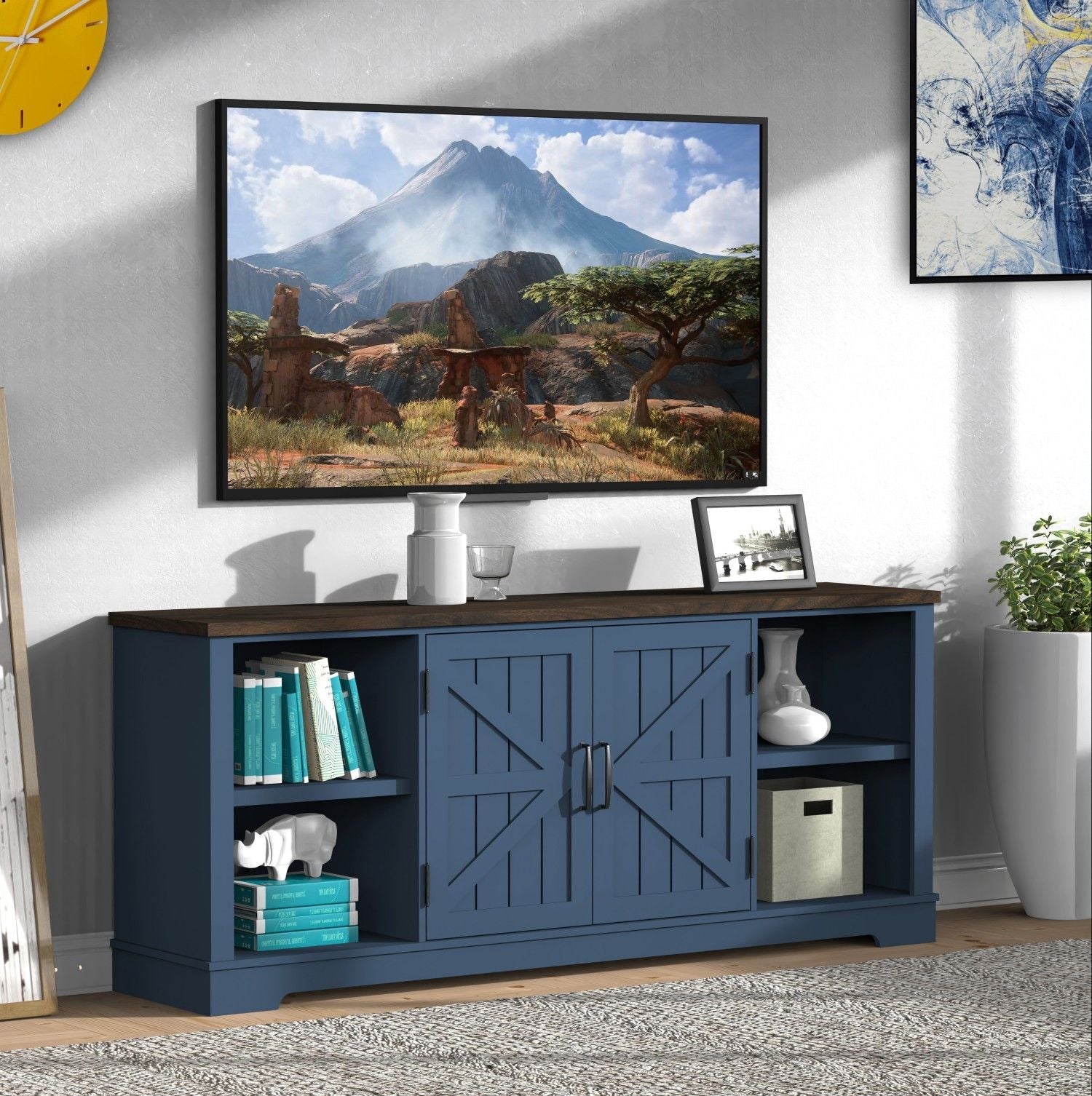 80" TV Mid-Century TV Stand, 60" Wide (view 3)