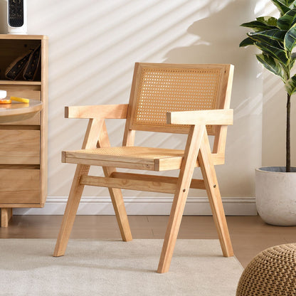 Rattan Mid-Century Accent Chair, Natural (view 12)