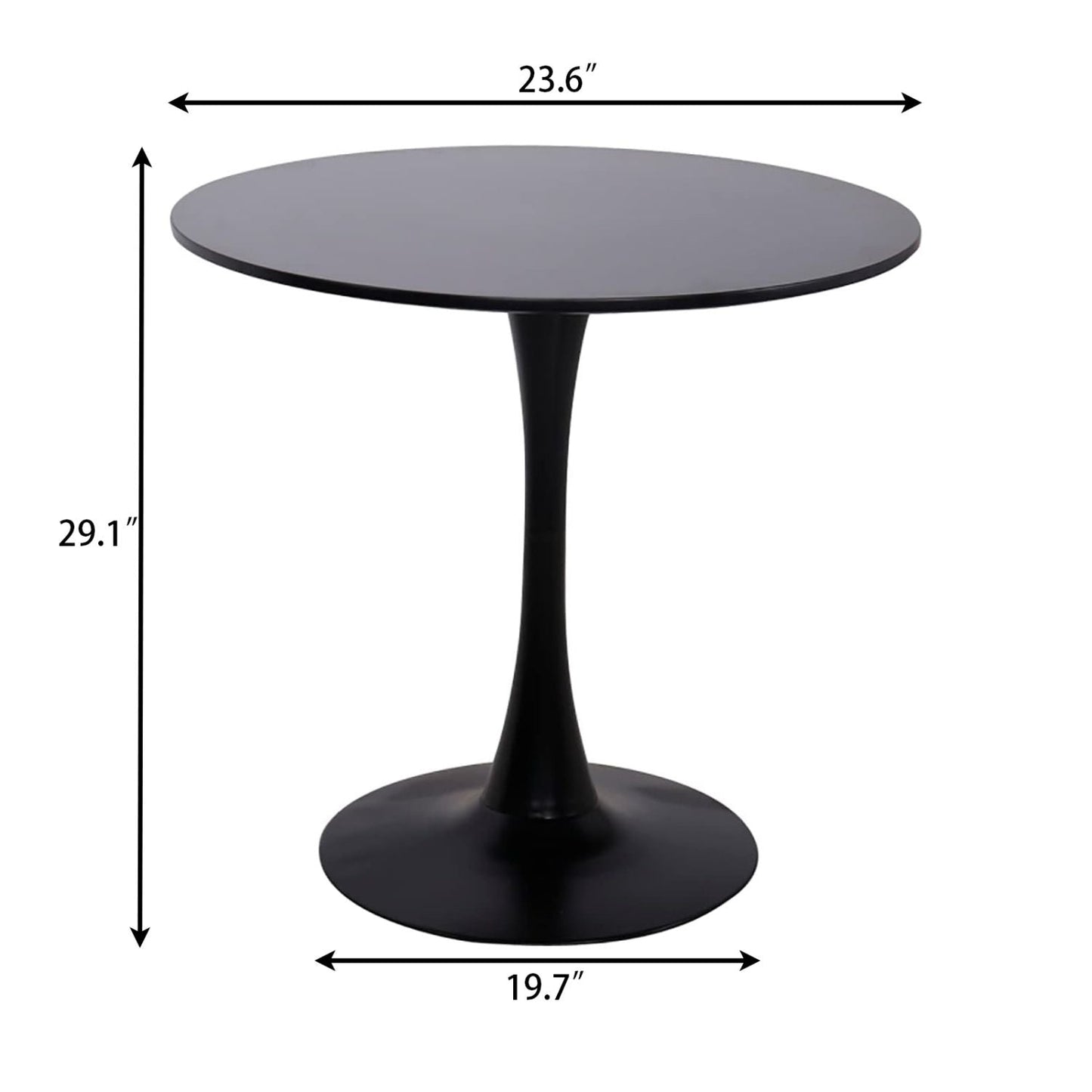 Wood Mid-Century Coffee Table, Black, 42" Wide (view 7)