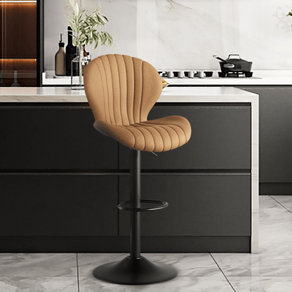 Faux Leather Swivel Bar Stools, Set of 2, Beige (view 26)