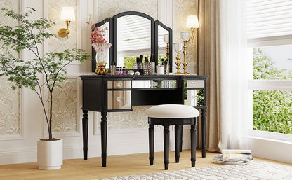 Mid-Century Vanity, Black, 36" Wide (view 4)