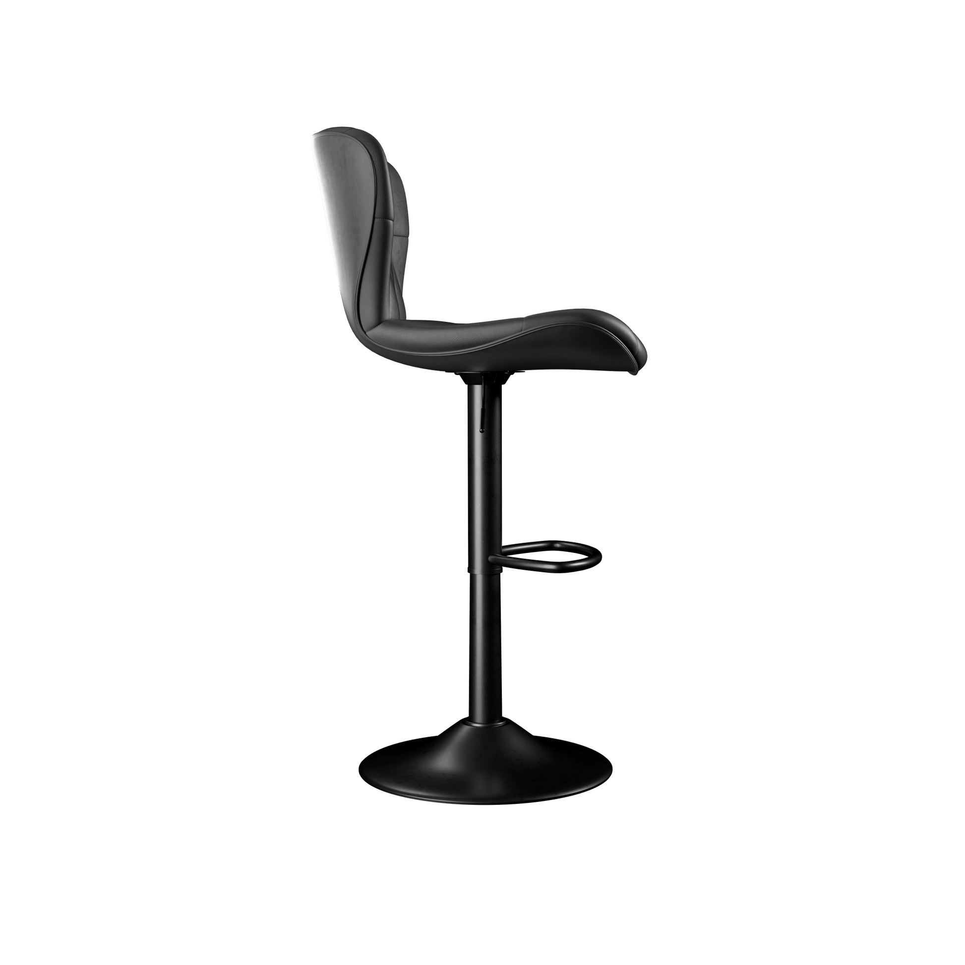 Faux Leather Swivel Bar Stools, Set of 2, Adjustable Height (view 10)