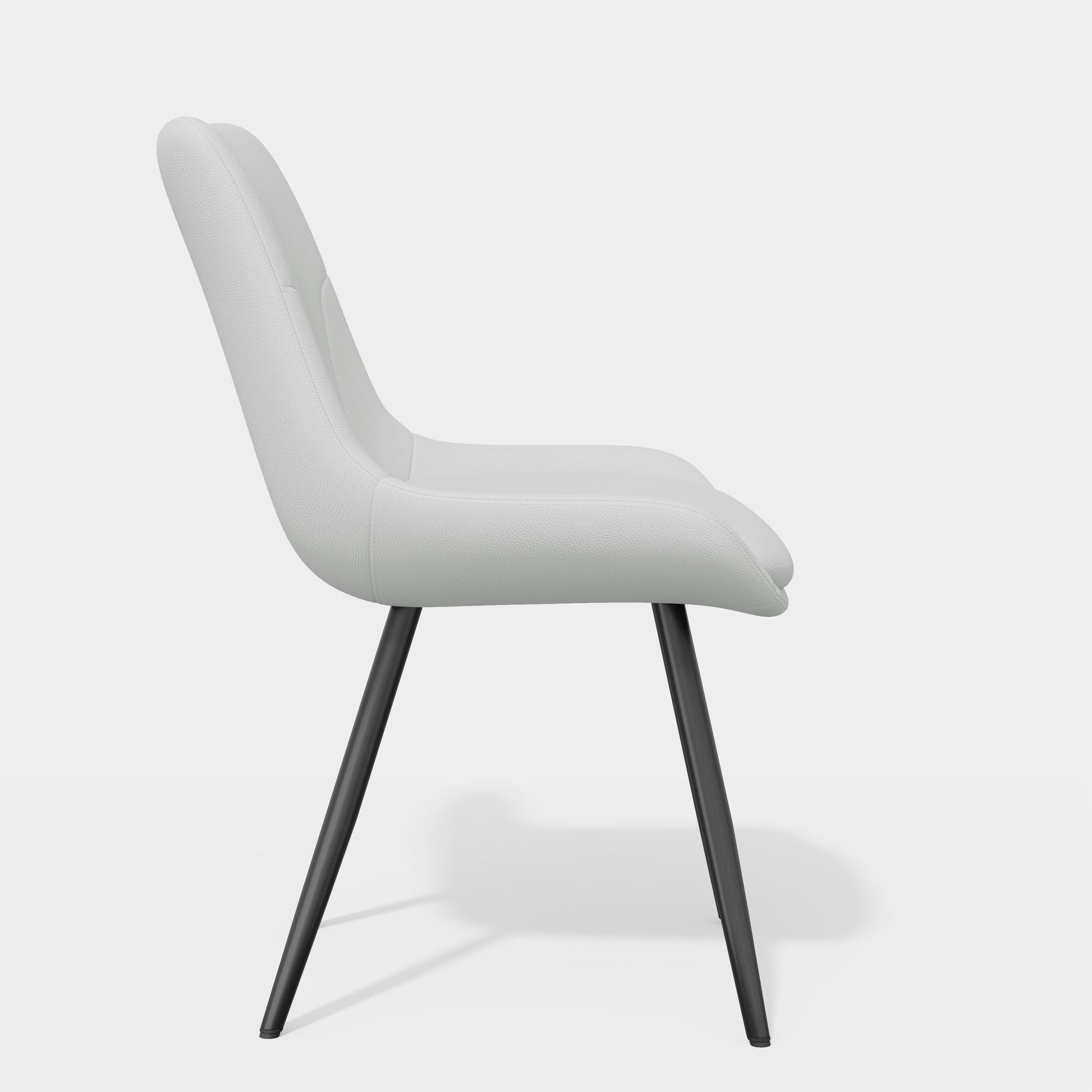 Leather Mid-Century Dining Chairs, Set of 2, Black (view 44)