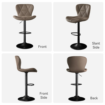 Faux Leather Swivel Bar Stools, Set of 2, Adjustable Height (view 105)