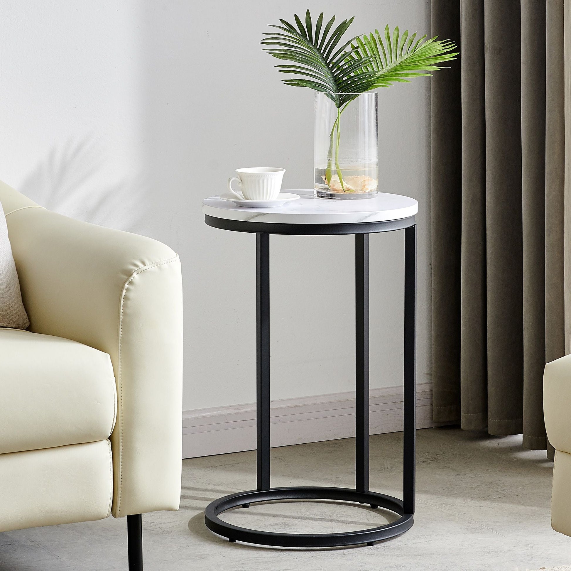 Mid-Century End Table, Black, 22" Wide (view 2)