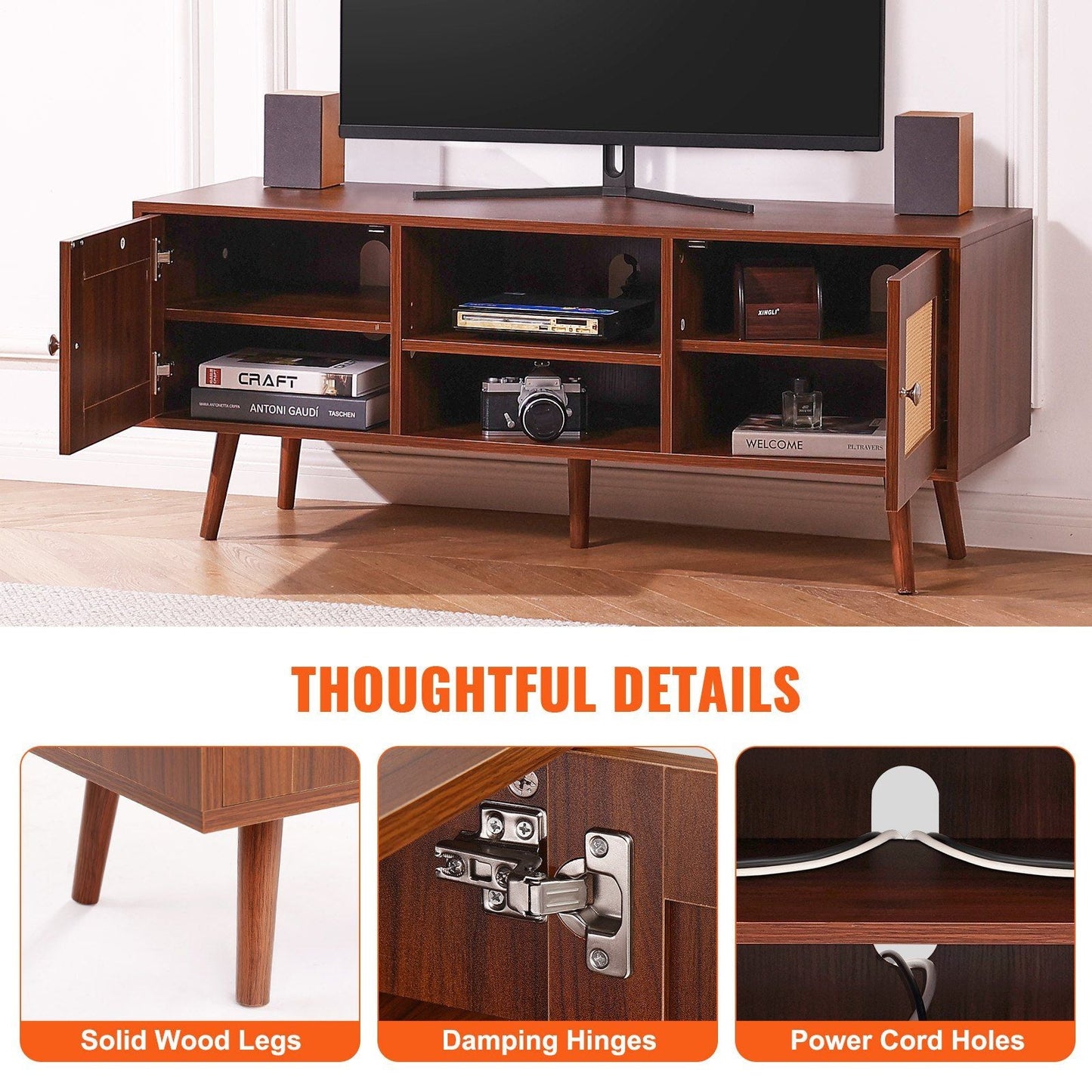 55" TV Mid-Century TV Stand (view 10)
