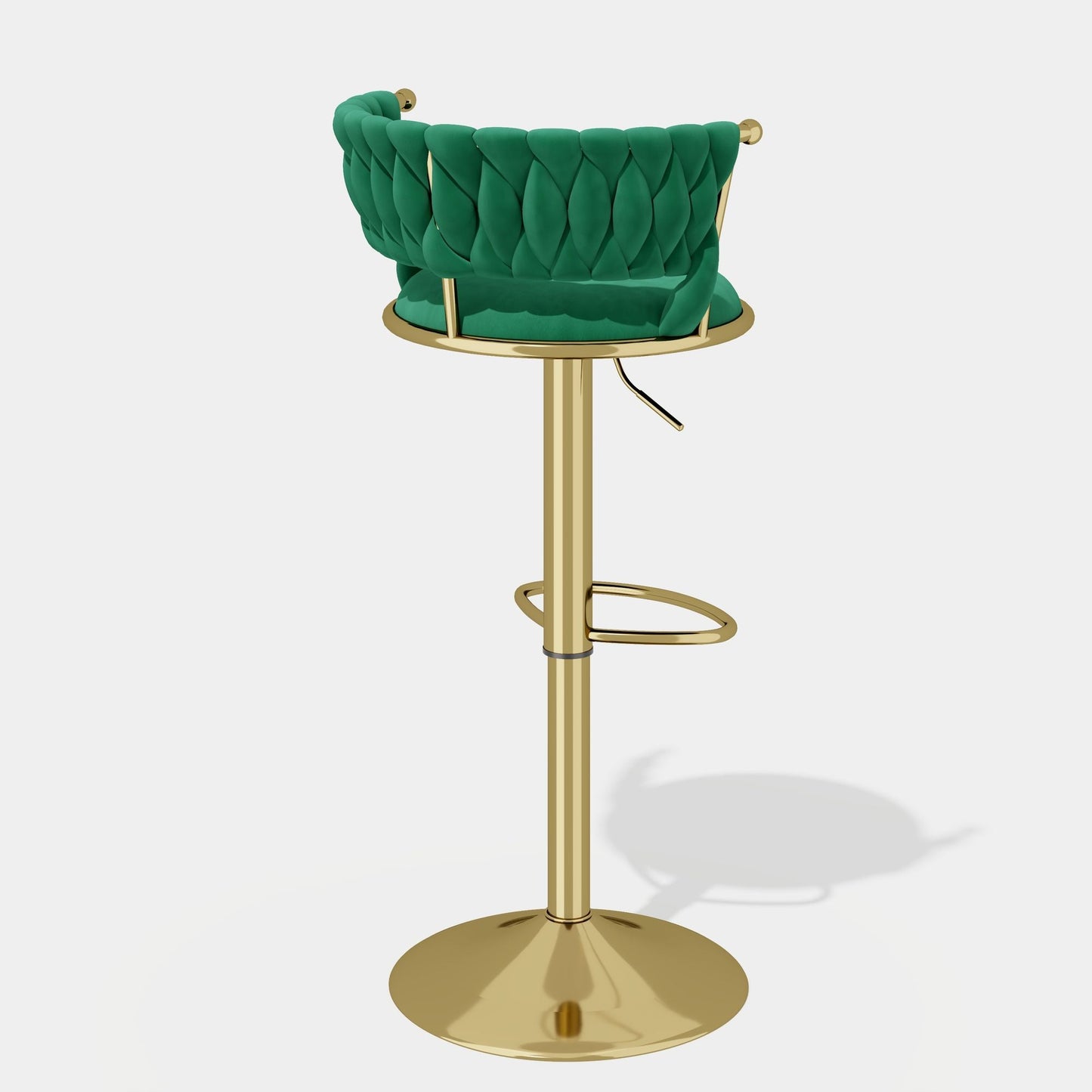 Velvet Swivel Bar Stools, Set of 2, Gold (view 59)