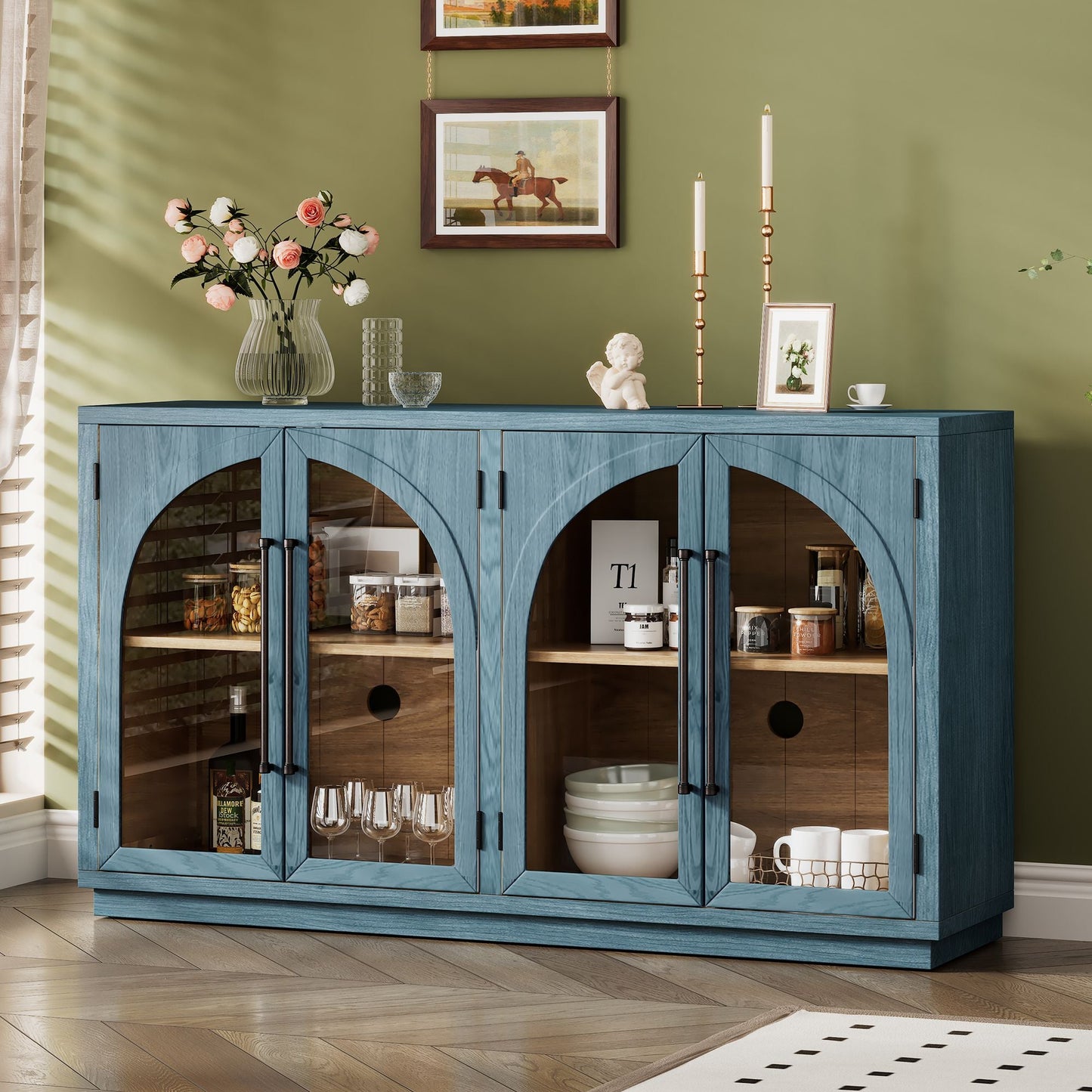Mid-Century Cabinet, Navy
