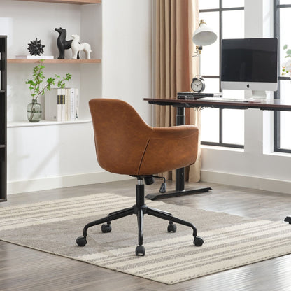 Upholstered Mid-Century Accent Chair, Brown, 26" Wide (view 20)