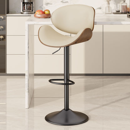 PU Leather Swivel Bar Stools, Set of 1, 18" Wide (view 37)