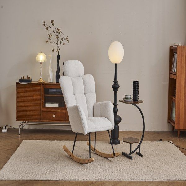 Teddy Mid-Century Accent Chair, Ivory (view 14)