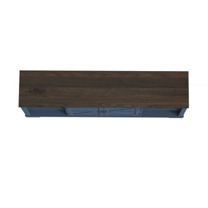 80" TV Mid-Century TV Stand, Blue (view 7)