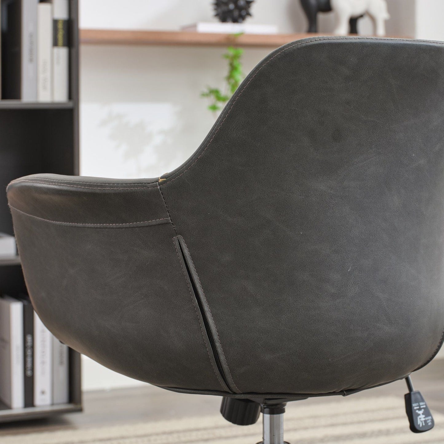 Faux Leather Mid-Century Accent Chair (view 26)