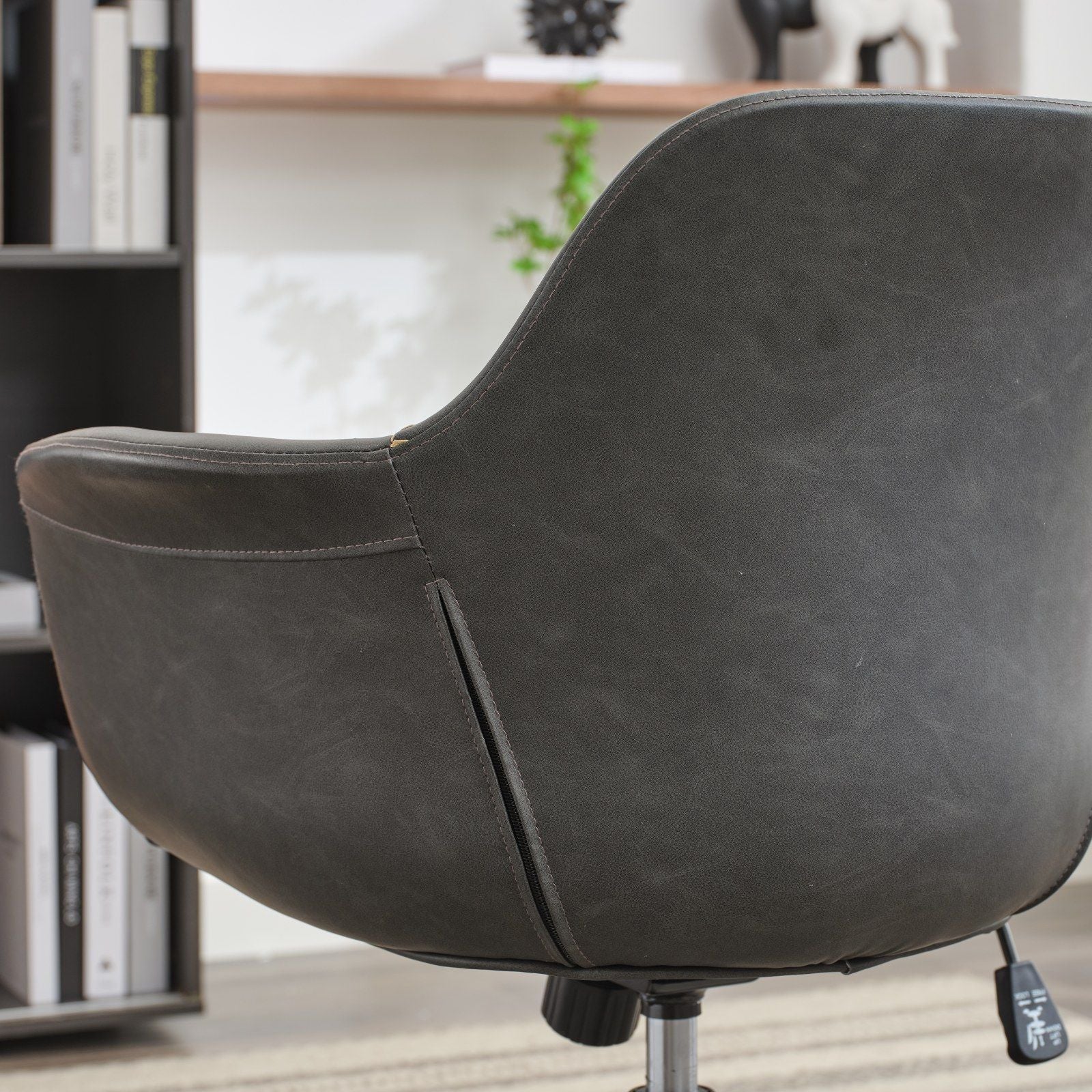 Faux Leather Mid-Century Accent Chair (view 26)
