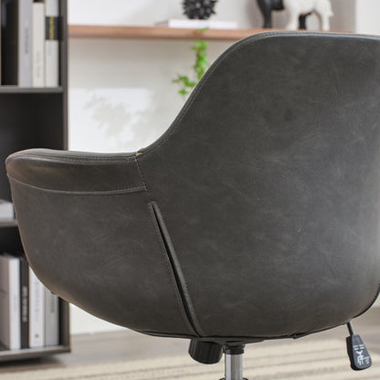 Faux Leather Mid-Century Accent Chair (view 26)