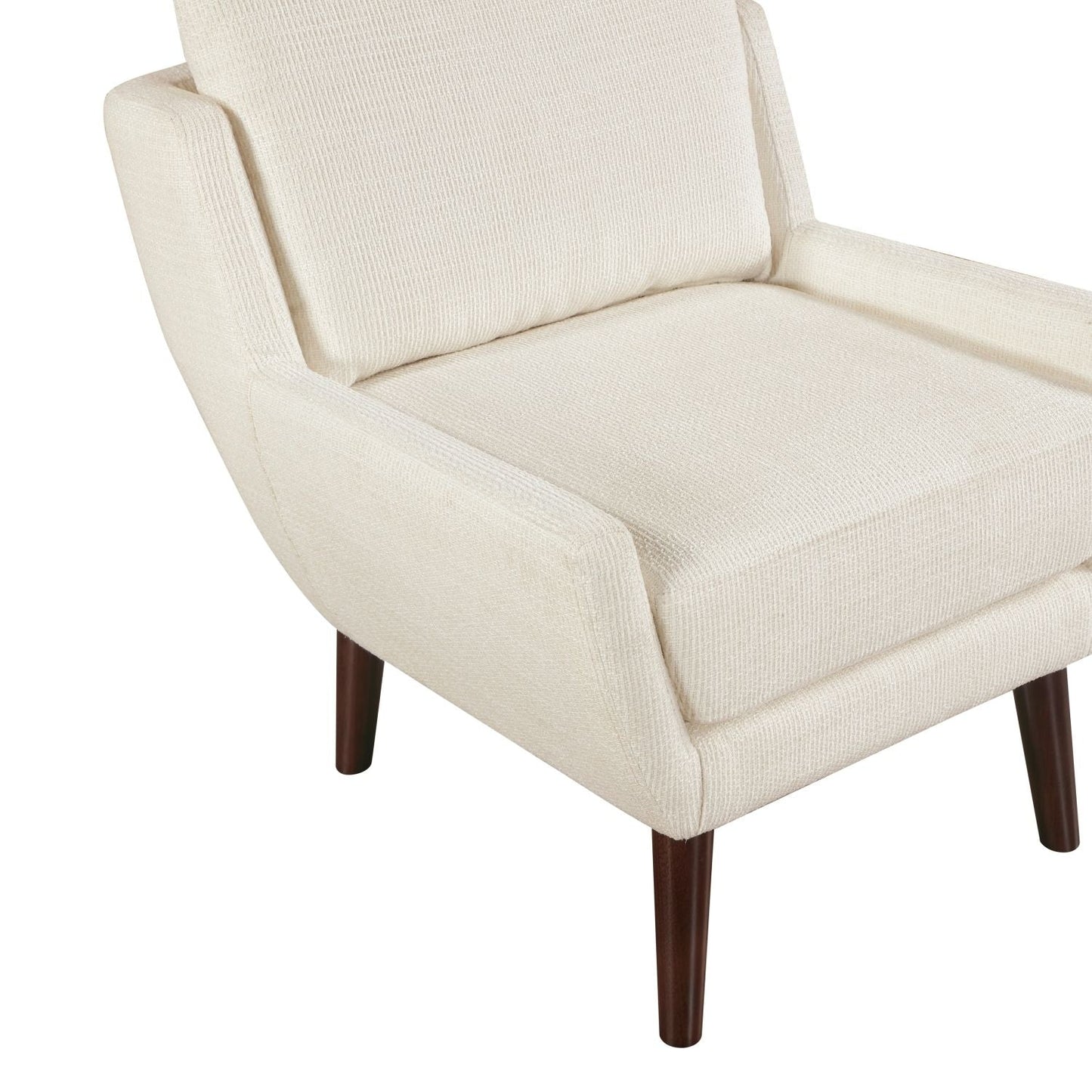 Chenille Mid-Century Accent Chair, Beige, 26.5" Wide (view 5)
