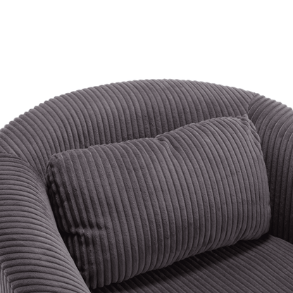 Upholstered 3-Seat Mid-Century Sofa, Black (view 59)