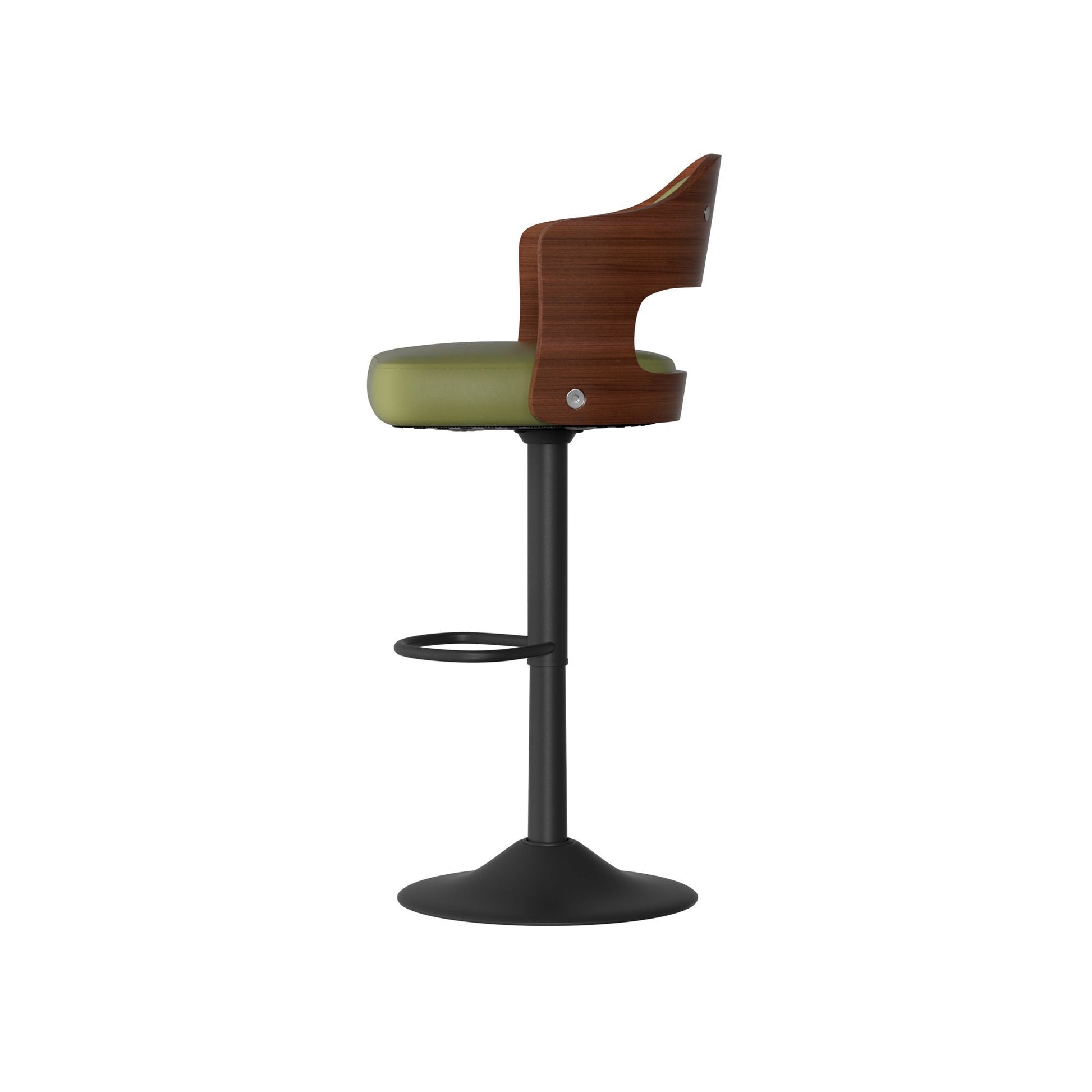 Faux Leather Swivel Bar Stools, Set of 2, PU Leather (view 48)