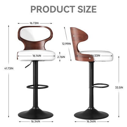 Faux Leather Swivel Bar Stools, Set of 2, 40" Tall (view 39)