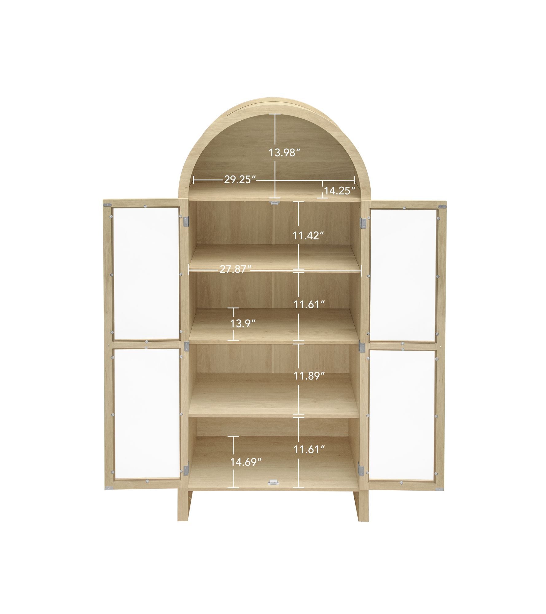 Mid-Century Cabinet, White, with Storage (view 5)