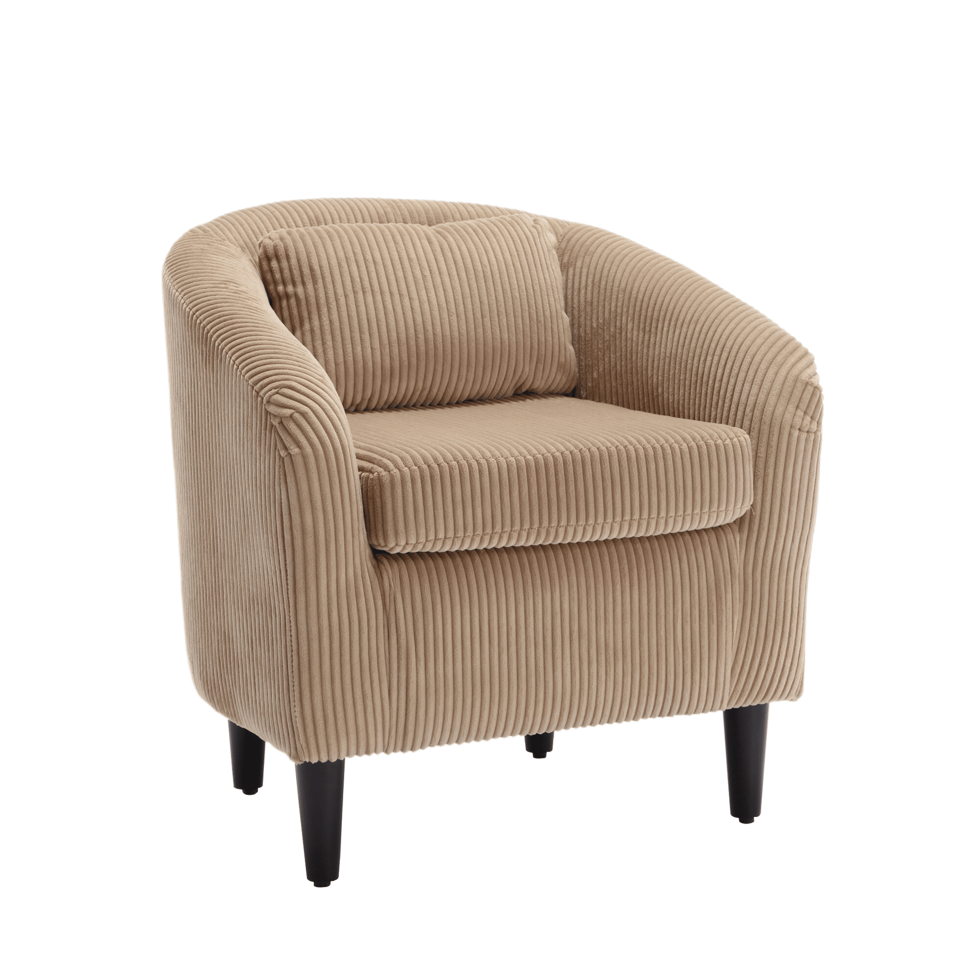 Upholstered 3-Seat Mid-Century Sofa, Black (view 74)
