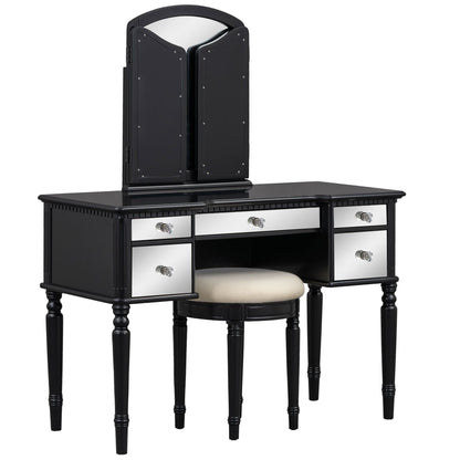 Mid-Century Vanity, Black, 30" Tall (view 10)