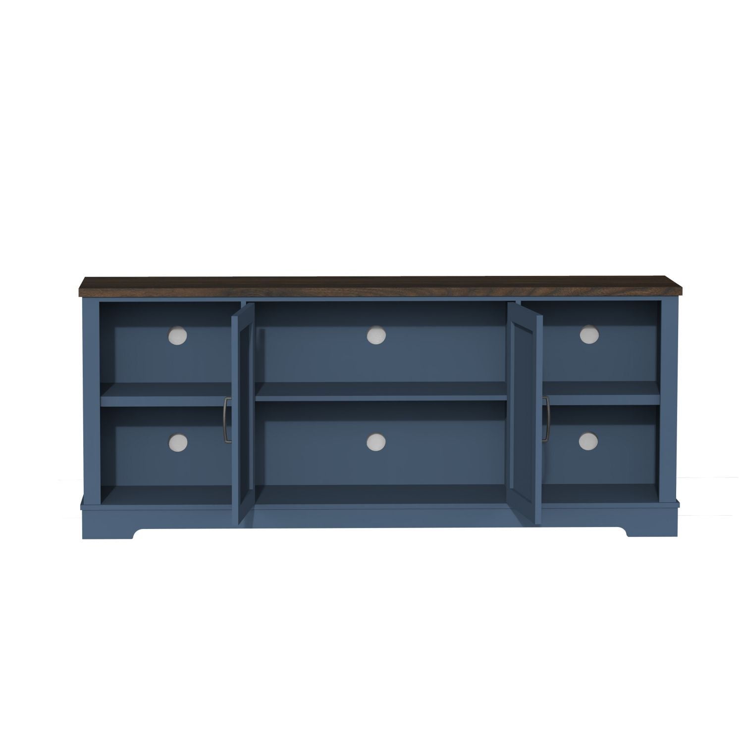 80" TV Mid-Century TV Stand, Blue (view 6)