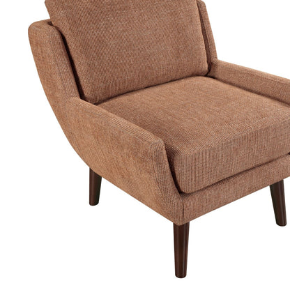 Chenille Mid-Century Accent Chair, Orange, 26.5" Wide (view 5)