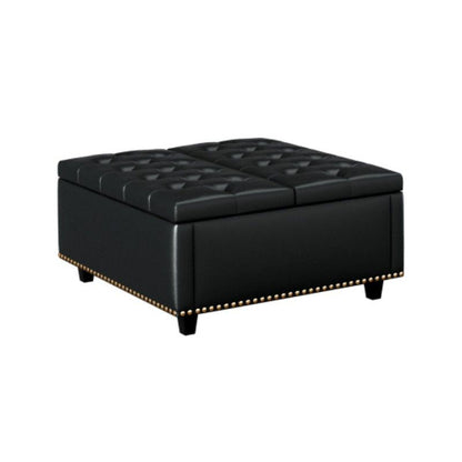 Solid Wood Mid-Century Coffee Table, black (view 4)