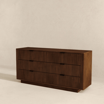 Lola Walnut Dresser, 6 Drawers, Mid-Century Look (view 5)