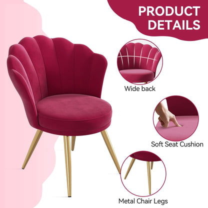 Velvet Mid-Century Accent Chair, Gold (view 14)