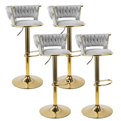 Velvet Swivel Bar Stools, Set of 2, 18" Wide (view 23)