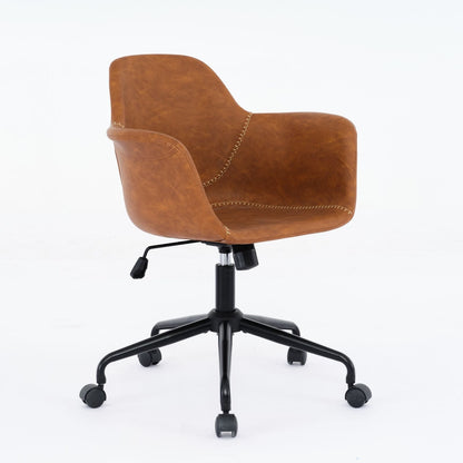 Faux Leather Mid-Century Accent Chair (view 5)
