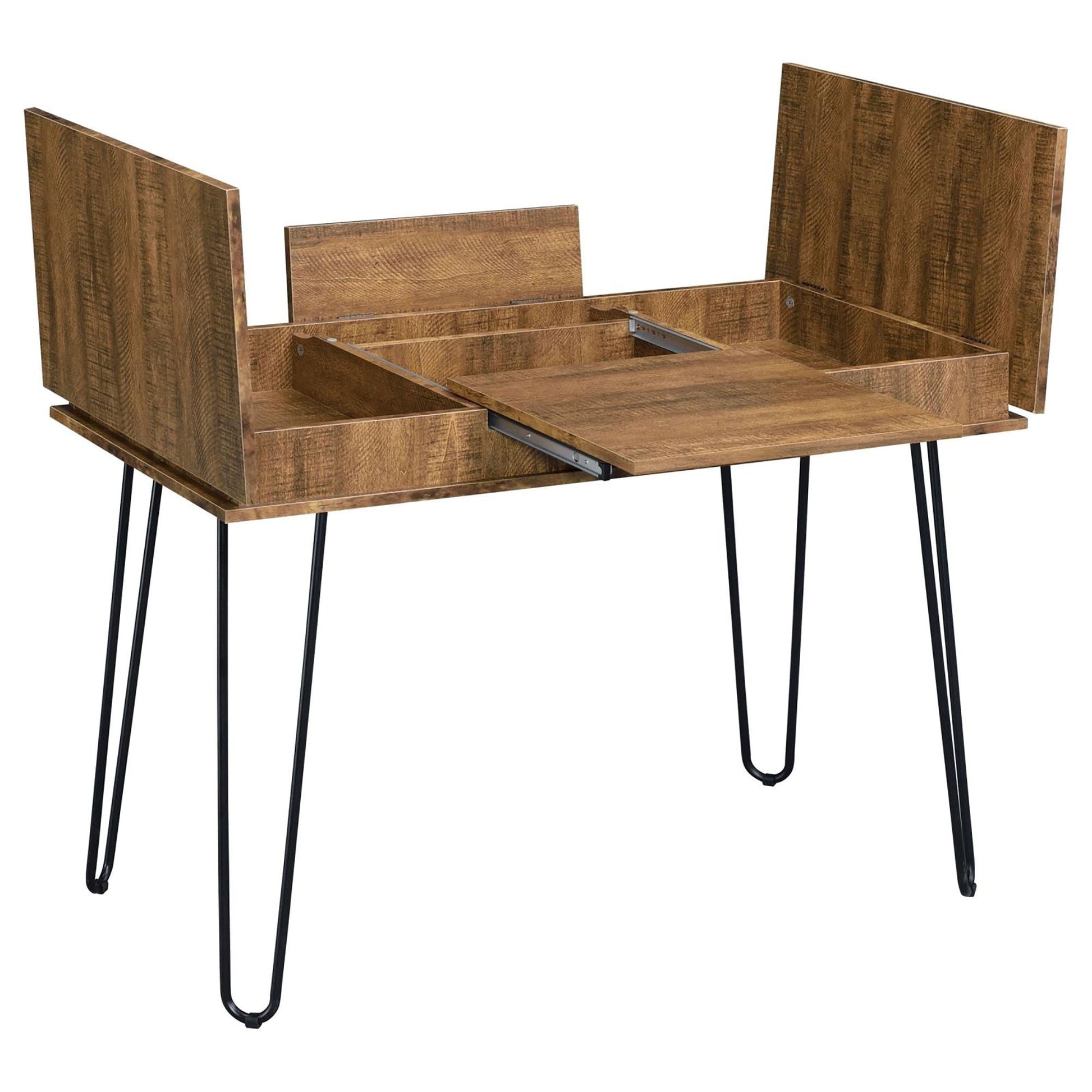 Rustic Amber Writing Desk with 4 Hidden Storages (view 5)