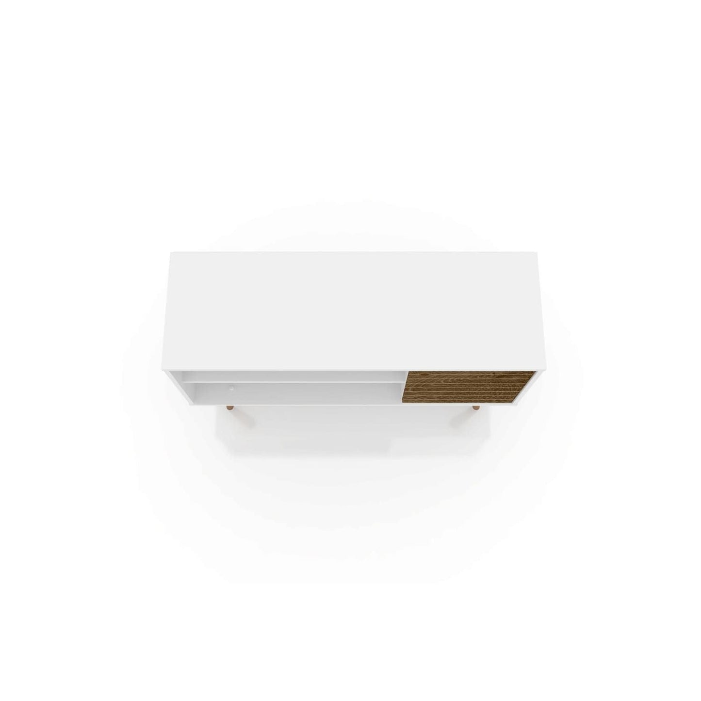 52" TV Mid-Century TV Stand, White (view 7)