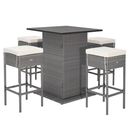 Rattan Mid-Century Bar Set, White (view 7)