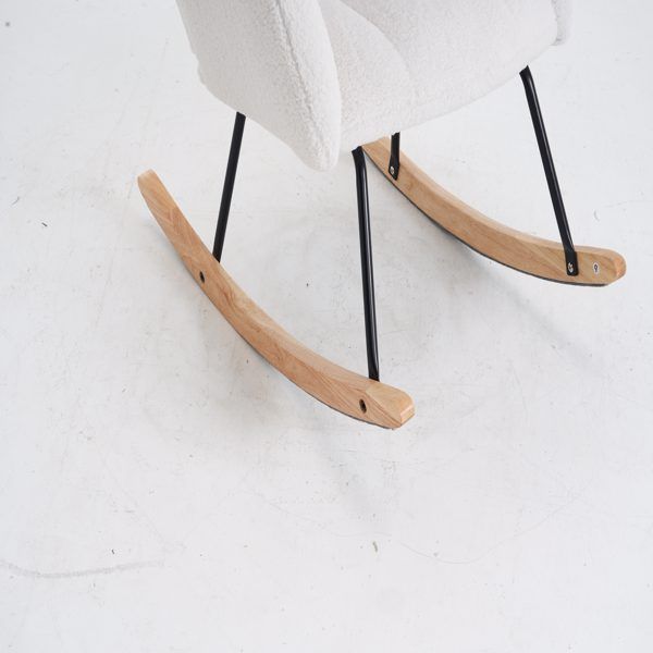 Wood Mid-Century Accent Chair, Ivory (view 11)