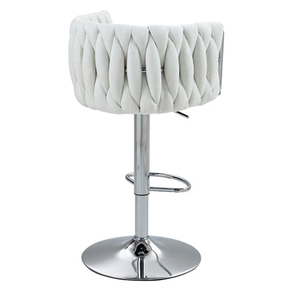 Metal Mid-Century Accent Chair, Beige (view 5)