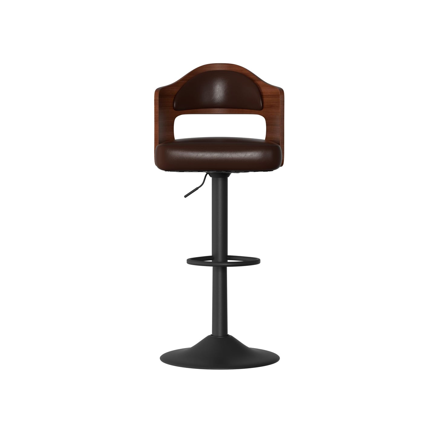 Faux Leather Swivel Bar Stools, Set of 2, 18" Wide (view 97)
