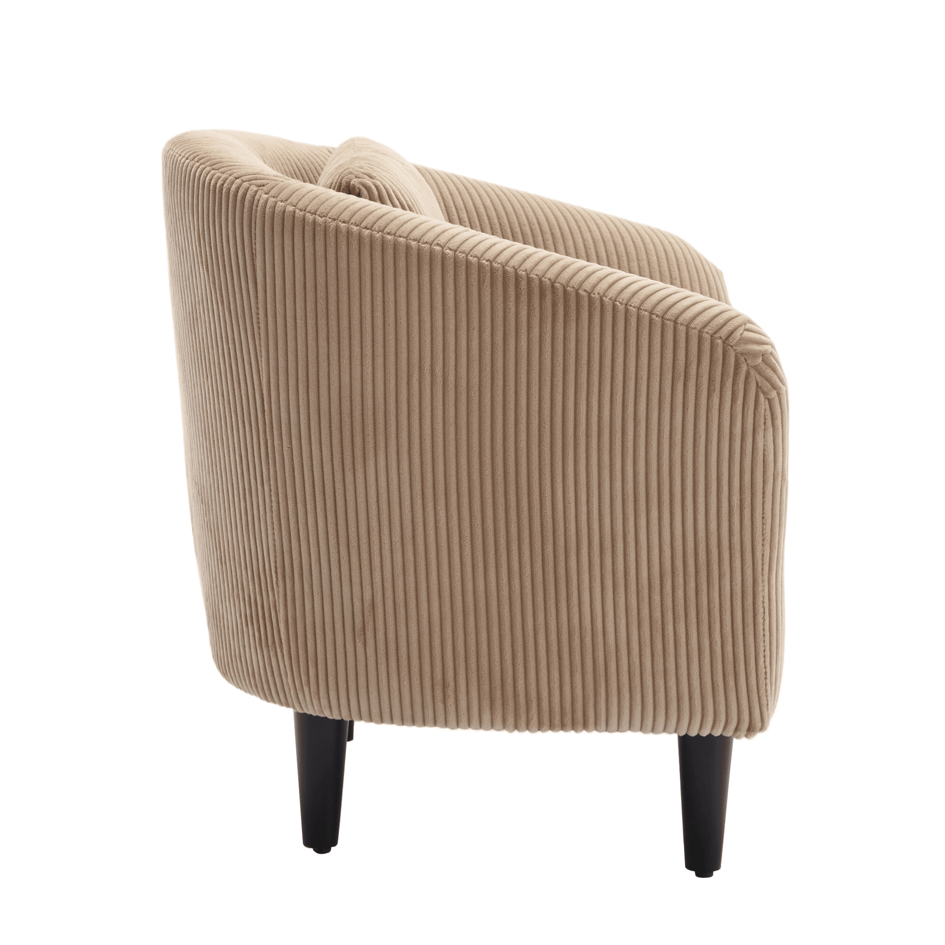 Upholstered 3-Seat Mid-Century Sofa, Black (view 75)